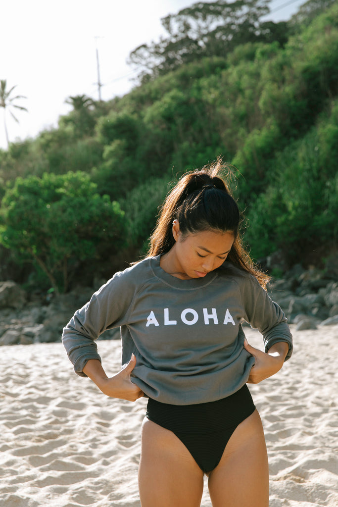 Guava Shop Easy Aloha Sweater Jump Rock Grey