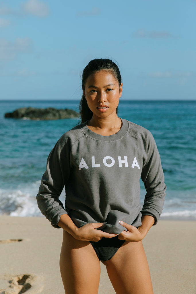 Guava Shop Easy Aloha Sweater Jump Rock Grey