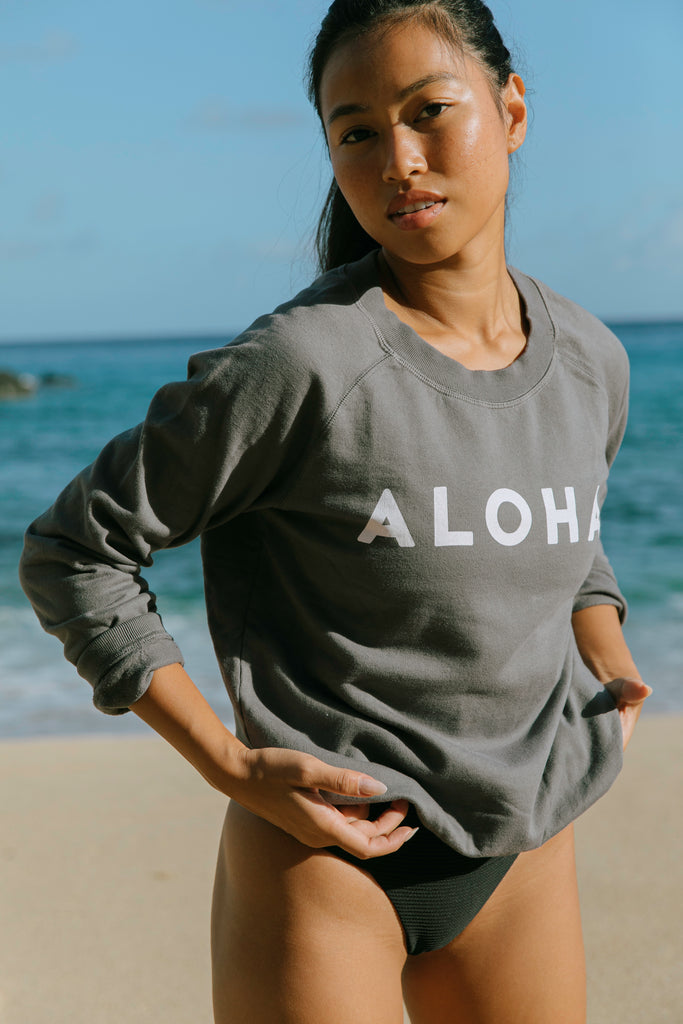 Guava Shop Easy Aloha Sweater Jump Rock Grey