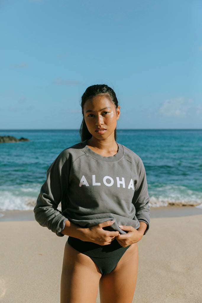 Guava Shop Easy Aloha Sweater Jump Rock Grey