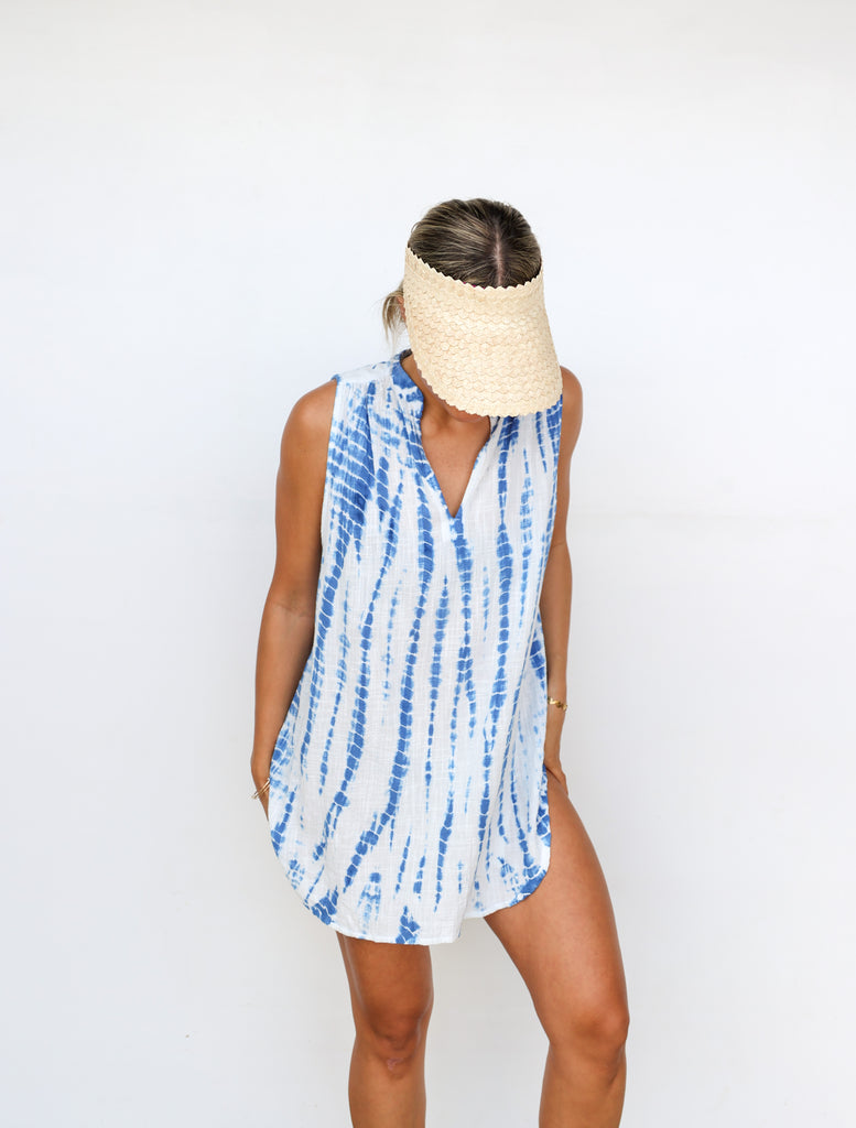 Pon Pon Quick Trip Mini Dress in Splash Tie Dye