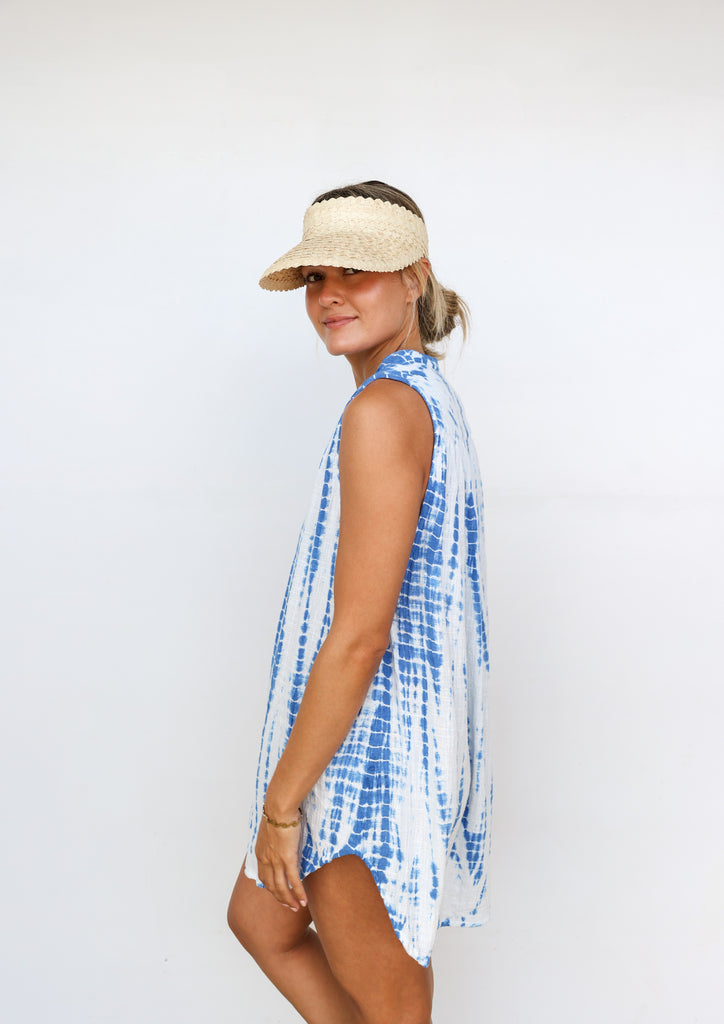 Pon Pon Quick Trip Mini Dress in Splash Tie Dye