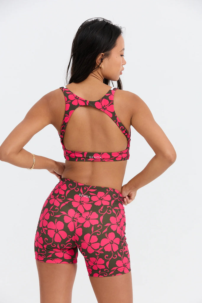 Benoa Sophia Sports Bra in Pupukea X Pink