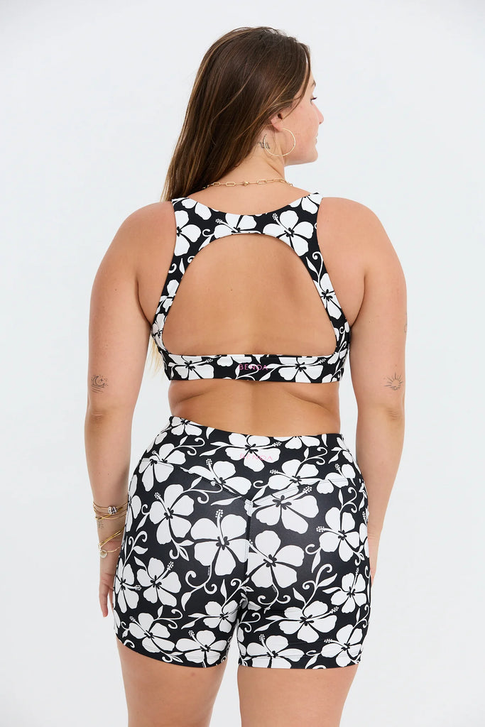 Benoa Sophia Sports Bra in Pupukea X Black