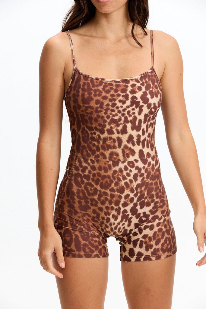 Benoa Active Romper 5" in Sahara