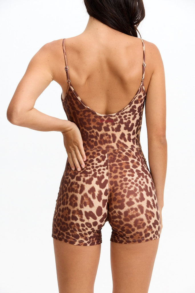 Benoa Active Romper 5" in Sahara