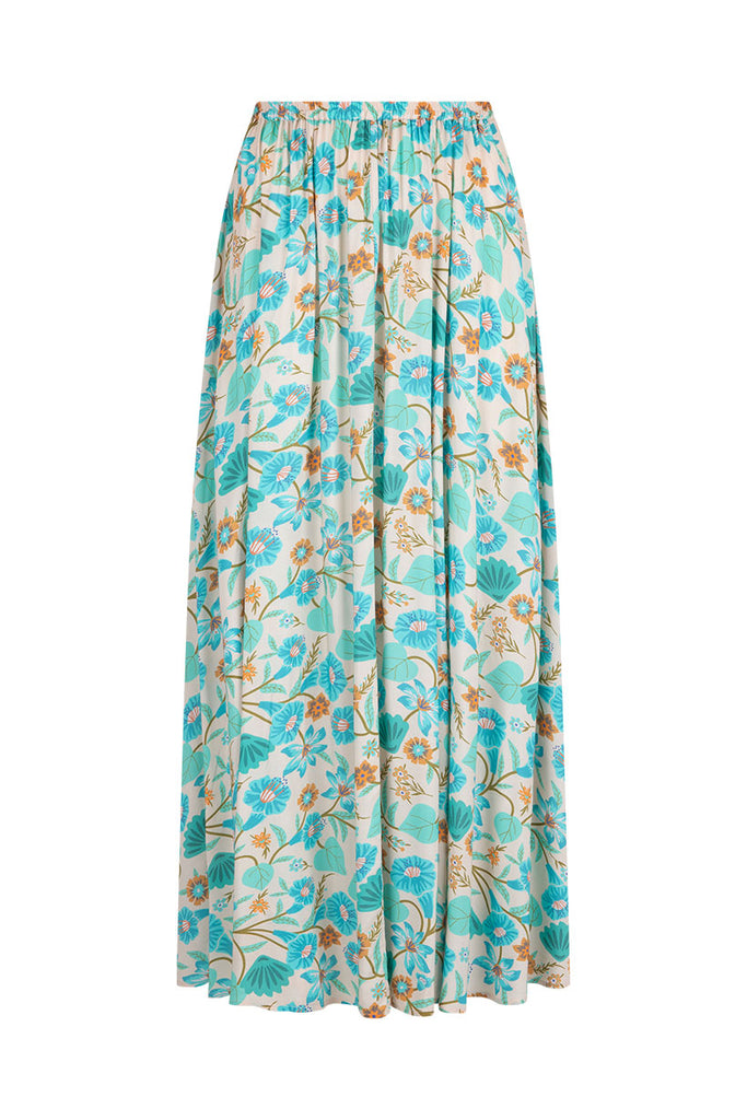 Spell Goldie Maxi Skirt in Lagoon