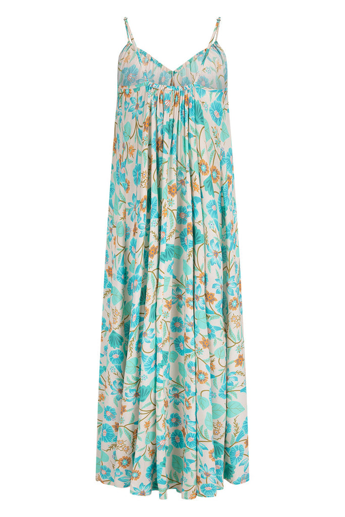 Spell Goldie Strappy Maxi Dress in Lagoon