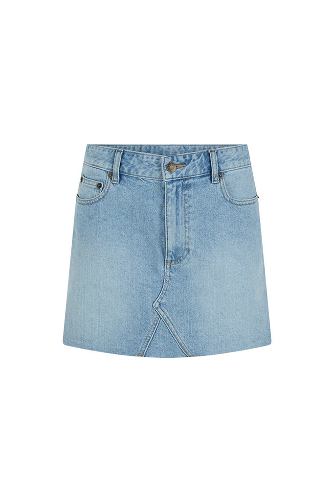Spell 1979 Denim Mini Skirt in Vintage Blue