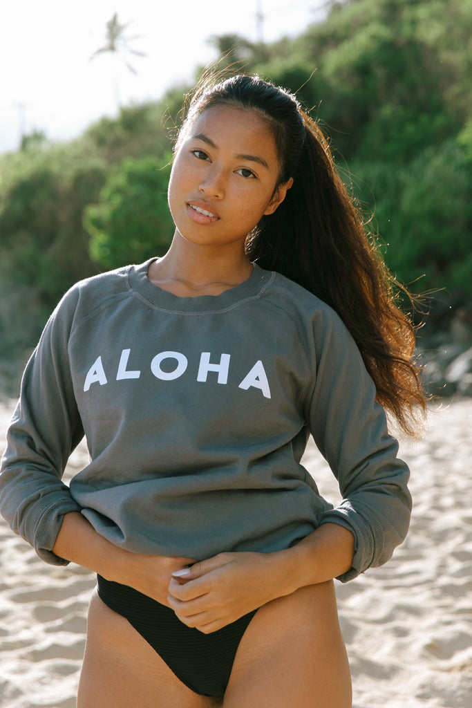 Guava Shop Easy Aloha Sweater Jump Rock Grey