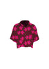 Mai Dylan Crop Shirt in Bright Pink Orchid