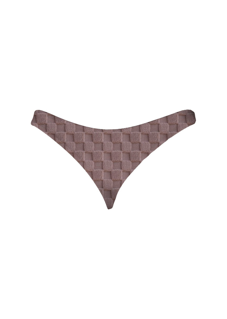 Mai Deluxe Classic Bottom in Mocha Terry Check