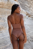 Mai Deluxe Everyday Bodysuit in Mocha Terry Check