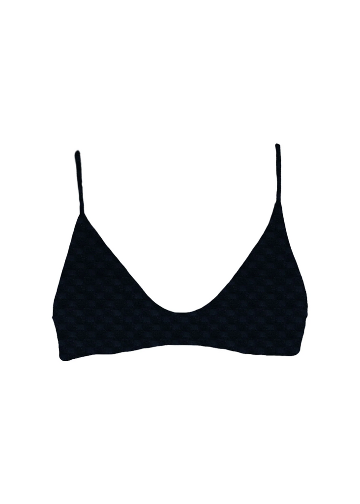 Mai Deluxe Everyday Top in Noir Terry Check