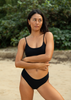 Mai Deluxe Active Full Bottom in Noir Terry Check