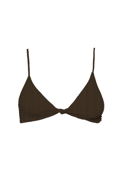 Mai Deluxe Knot Top in Coyote Ribbed