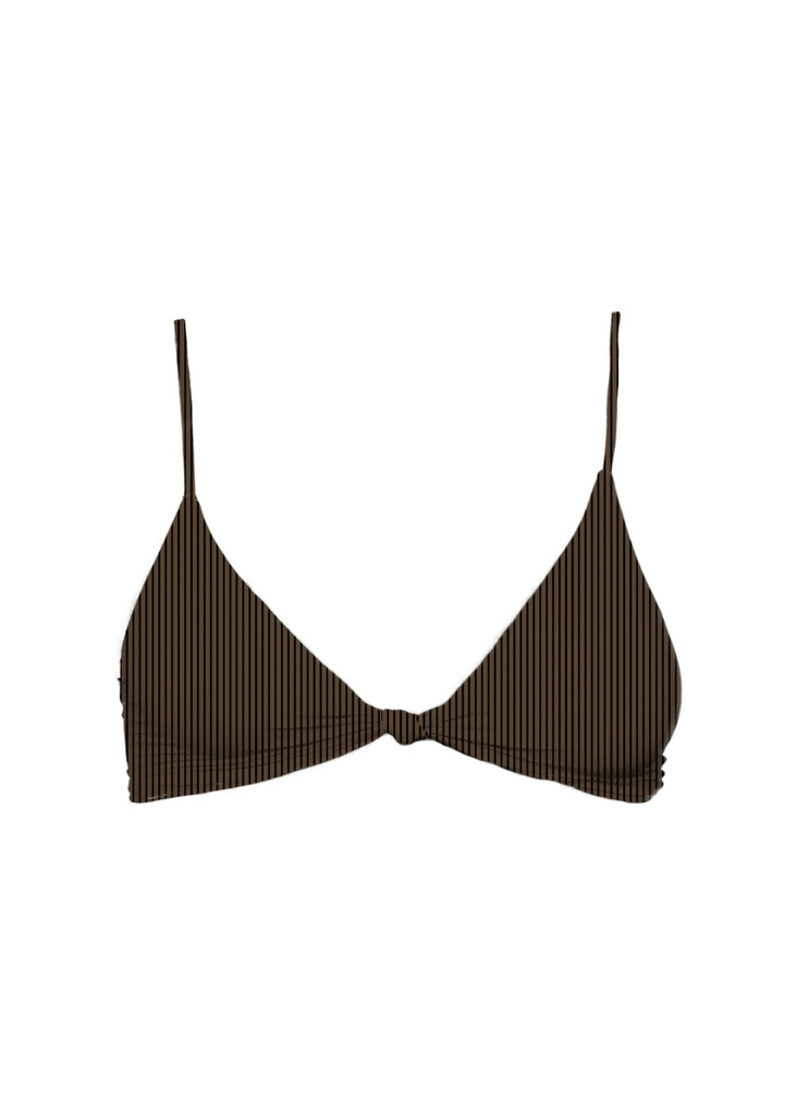 Mai Deluxe Knot Top in Coyote Ribbed