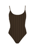 Mai Deluxe Baja Bodysuit in Coyote Ribbed