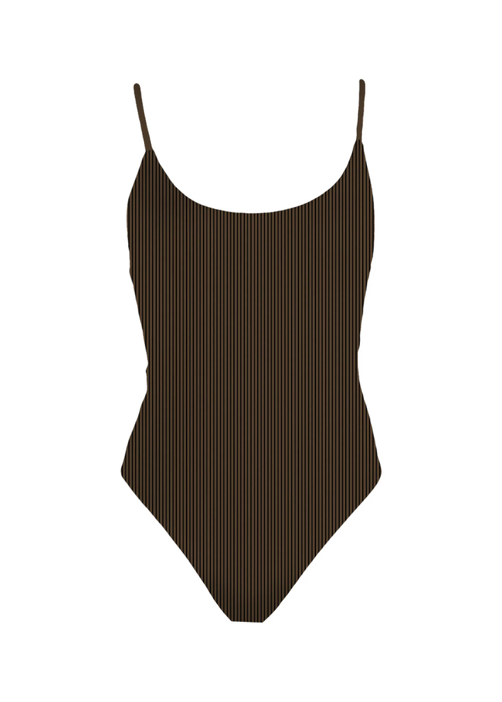 Mai Deluxe Baja Bodysuit in Coyote Ribbed