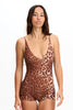 Benoa Active V Neck Romper in Sahara