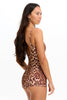 Benoa Active V Neck Romper in Sahara