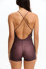 Benoa Active Cross Back Romper in Chocolate Zebra