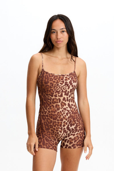 Benoa Active Romper 5" in Sahara
