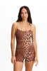 Benoa Active Romper 5" in Sahara