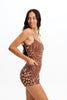 Benoa Active Romper 5" in Sahara
