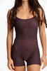 Benoa Active Romper 5" in Chocolate Zebra