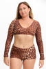Benoa Active Long Sleeve Crop Top in Sahara