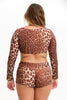 Benoa Active Long Sleeve Crop Top in Sahara