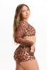 Benoa Active Long Sleeve Crop Top in Sahara