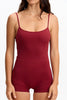 Benoa Active Romper 3" in Cherry