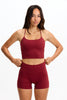 Benoa Cross Back Tank in Cherry