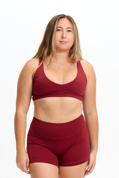 Benoa Sophia Sports Bra in Cherry