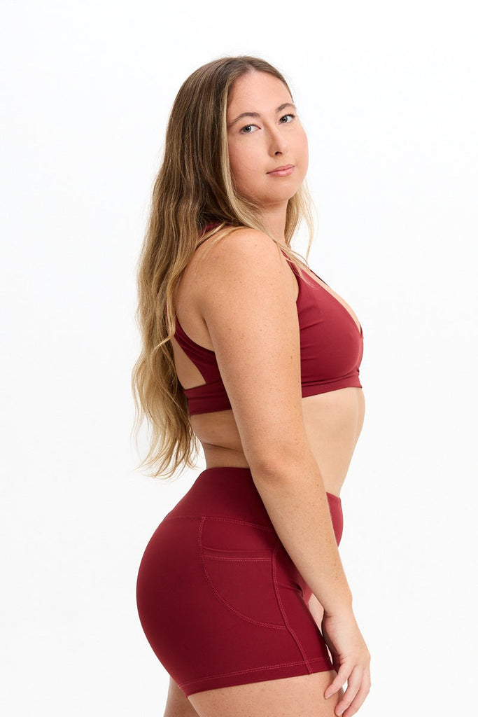 Benoa Sophia Sports Bra in Cherry