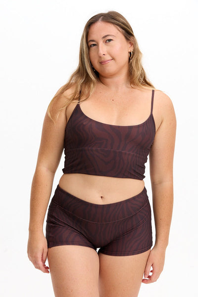 Benoa Active Tank in Chocolate Zebra