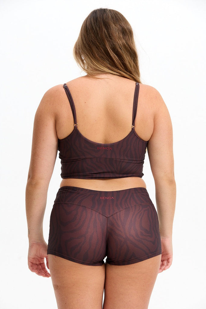 Benoa Active Tank in Chocolate Zebra