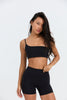 Benoa One Shoulder Sports Bra in Black