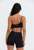 Benoa One Shoulder Sports Bra in Black