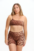 Benoa One Shoulder Sports Bra in Sahara