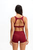 Benoa Active 2.5" Booty Shorts in Cherry