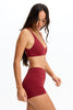 Benoa Active 2.5" Booty Shorts in Cherry