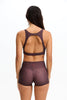 Benoa Active 2.5" Booty Shorts in Chocolate Zebra