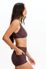 Benoa Active 2.5" Booty Shorts in Chocolate Zebra