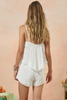 Spell Hera Lace Crop Tank in Salt