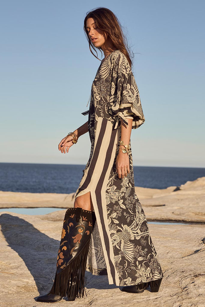 Spell Volcano Goddess Kaftan in Liquorice