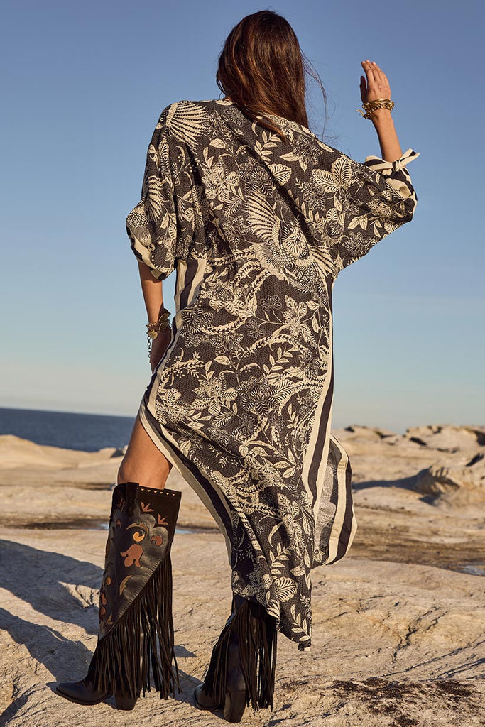 Spell Volcano Goddess Kaftan in Liquorice