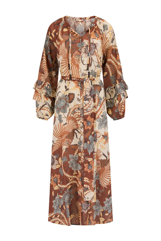 Spell Volcano Goddess Gown in Coconut